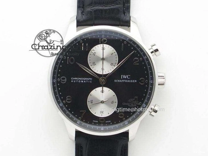 MIROTIME 0519 TimelessDesign Portuguese IW358304 ZF 1:1 Best Edition SS Blue Dial on Leather Strap A 7078